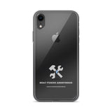 Boat Fixers Anonymous iPhone Case With A Gray Logo