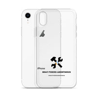 Boat Fixers Anonymous iPhone Case With A Black Logo