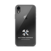 Boat Fixers Anonymous iPhone Case With A Gray Logo
