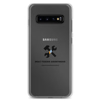 Boat Fixers Anonymous Samsung Case With A Black Logo
